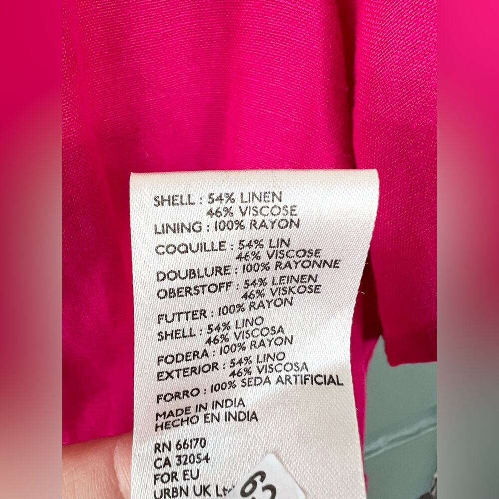 Anthropologie The Somerset Mini Dress pink linen blend XS petite vacation travel - Picture 5 of 9